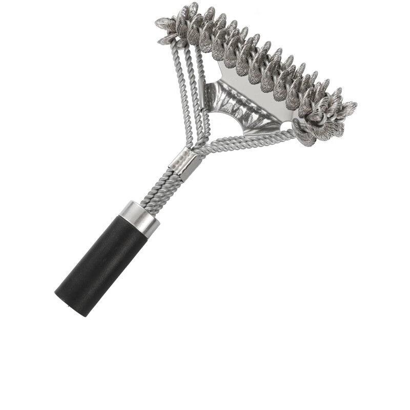 ZISIZ 17-дюймовая щетка для чистки гриля-барбекю из нержавеющей стали со скребком