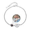 Custom Photo Projection Name Bracelets Personalized Picture Dog Cat Paw Charm Custom Name Text Pet Jewelry Gifts for Women