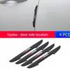4 шт. Для Rav4 Corolla Chr Yaris Camry Cross Auris TRD Накладки на кромку двери автомобиля Противоударные полосы Наклейка на бампер Аксессуары