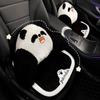 Зимний чехол на подушку для сиденья автомобиля с плюшевой пандой - милый мультяшный дизайн