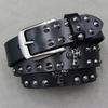 New Cowhide Belt Neutral Cross Punk Leather Nail Cross Accessories Men and Women's Performance Belt