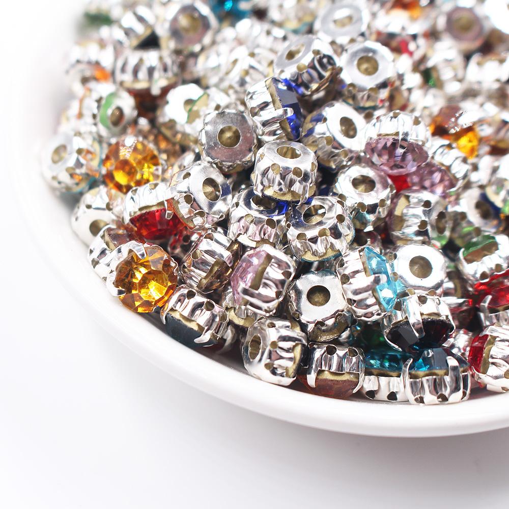 Promotion Ss12 -Ss40 Crystals Claw Cup Rhinestone Shiny Strass Stones Metal Base Fabric Beads Craft Top Rhinestones for Clothes