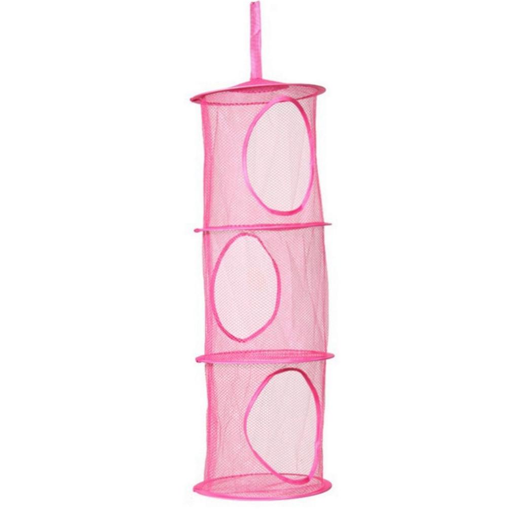 Хранение мягких игрушек. Складная сетка для мягких игрушек, 3 отделения. Подвесная сетка для хранения игрушек для детской комнаты. Игрушки, перчатки, шапки, носки