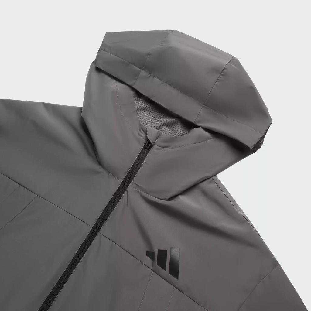 adidas Свободная водостойкая спортивная куртка с капюшоном на молнии, длинным рукавом, для активного отдыха, унисекс, куртки IB7055
