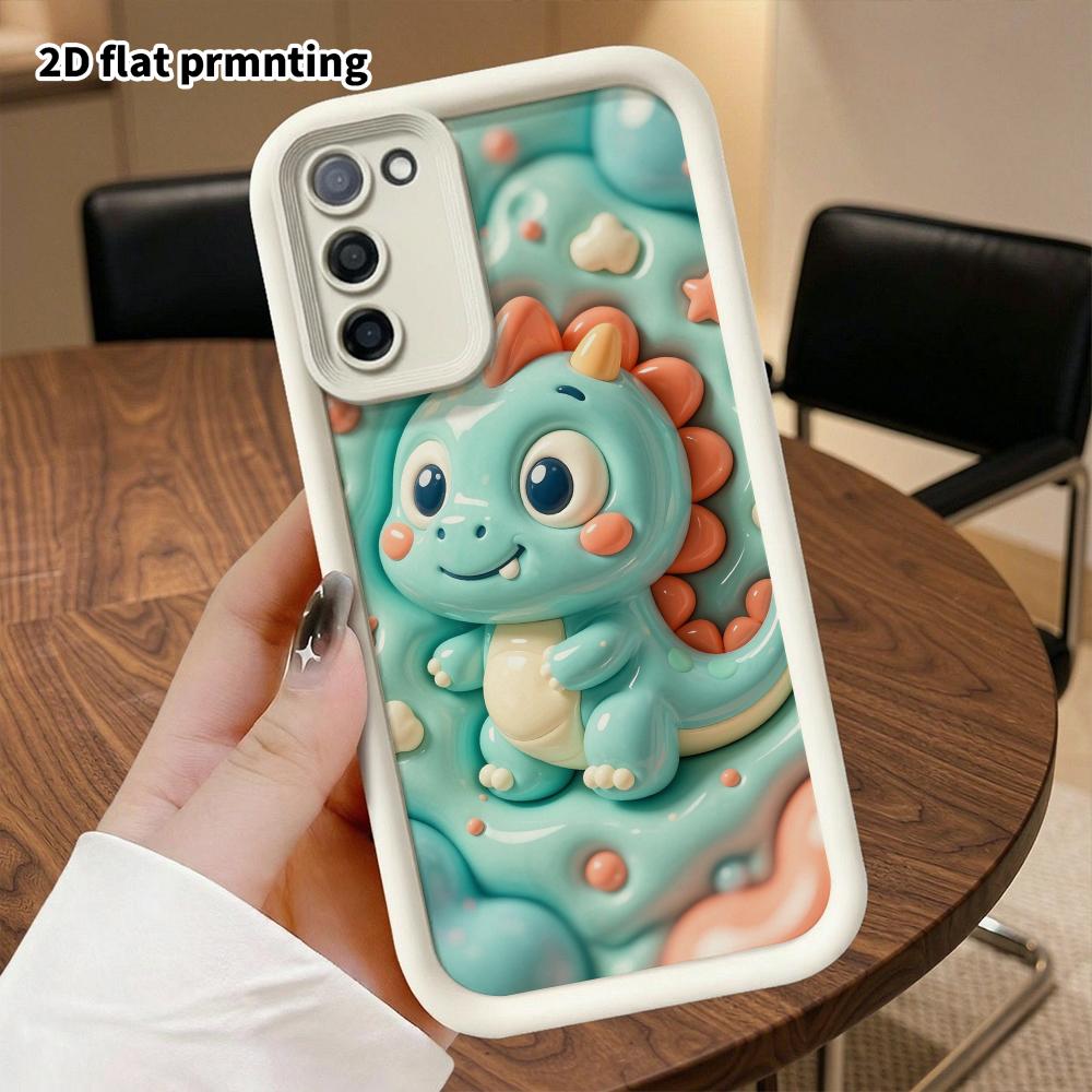 Phone case: 2D flat, suitable for Samsung Galaxy A34 A35 M05 M06 S20 S22 S21 FE Plus 5G protective case, little dinosaur, perfect Christmas and Hallow