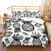 3D Painting Style Bedding Set King Queen Bed Down Duvet Cover Pillowcase 2/3pcs Pineapple Pattern Bed Cover Luxury Home Textile Gift