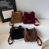 2025 Women's Color Block Crossbody Handbag: High-End Texture, Wide Strap, Single Shoulder Commute Bag