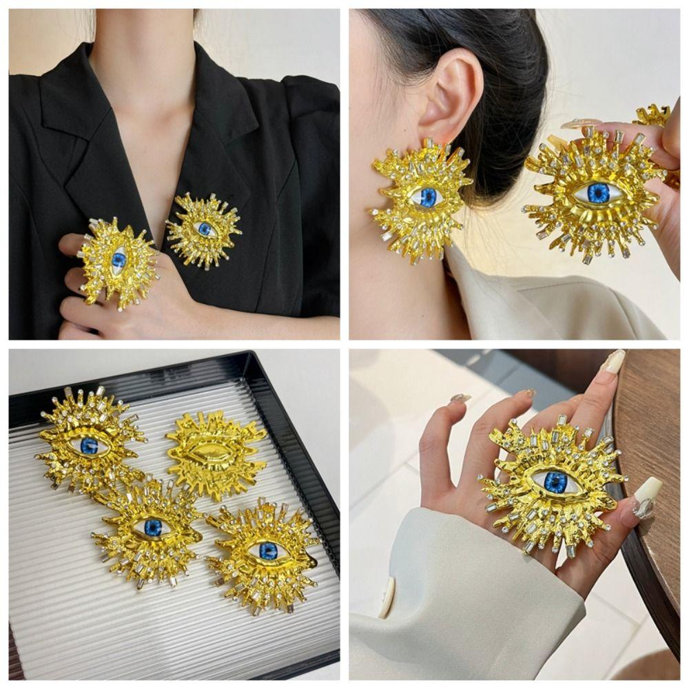 Винтажная серьга-пусета «Глаза демона», деликатная женская брошь, роскошное кольцо «Глаз дьявола», для леди и девушек