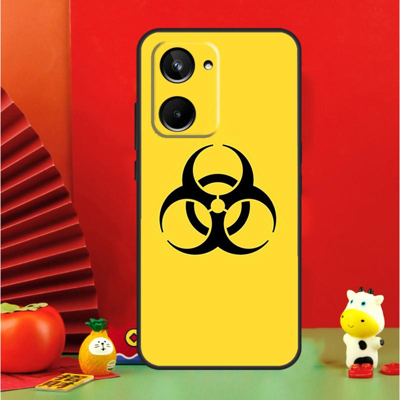 Логотип со знаком биоопасности для чехла Realme GT6 GT7 15 Pro 10 11 12 13 14 Pro Plus C65 C67 C63 C61 C55 C51 C53 C35 C75