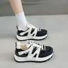 Весенние студенческие спортивные кроссовки, повседневные трендовые женские удобные маленькие белые туфли на толстой подошве