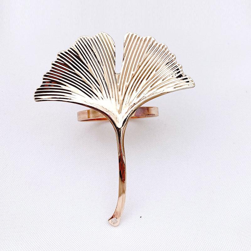 6 шт./лот кольцо для салфеток в виде листьев гинкго металлическая кнопка для салфеток отельная ткань кольцо для салфеток украшение стола