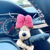 Украшение автомобиля Куклы Пилот Pawdog Рулевые фары Стеклоочиститель Уай Щит Орнамент Милый бантик Собака Автомобиль Стеклоочиститель Кукла Аксессуары для интерьера