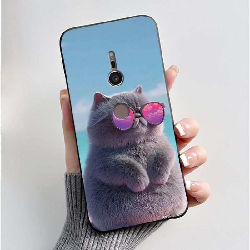 Модный черный чехол с принтом кролика для молочного чая для Sony Xperia XZ2/SO-03K Черный чехол для Sony Xperia XZ3/SO-01L Мягкий чехол с защитой от царапин