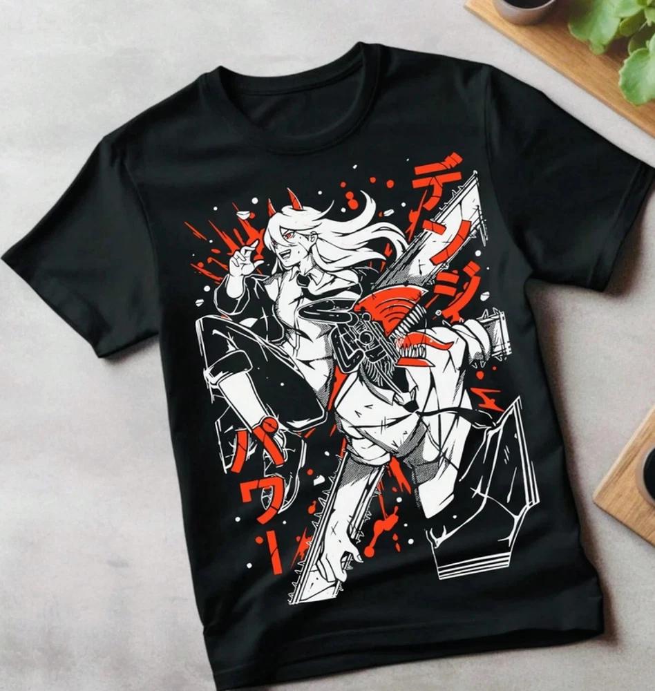 CSM Denji Power Black Funny T Shirt UNISEX 4