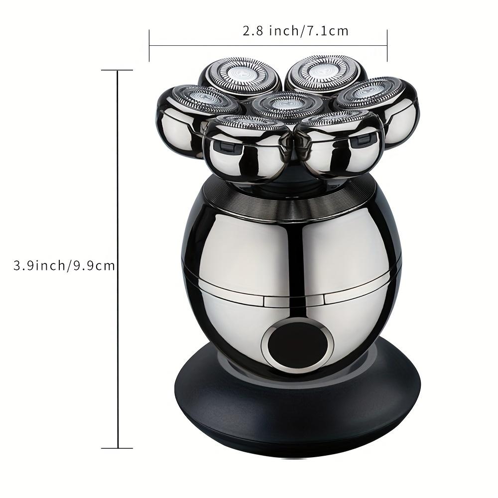 Лучший набор для ухода за лысыми мужчинами: Электрическая бритва 5 в 1 с вращающимися лезвиями, машинкой для стрижки, триммером для носа, щеткой и массажером — беспроводная