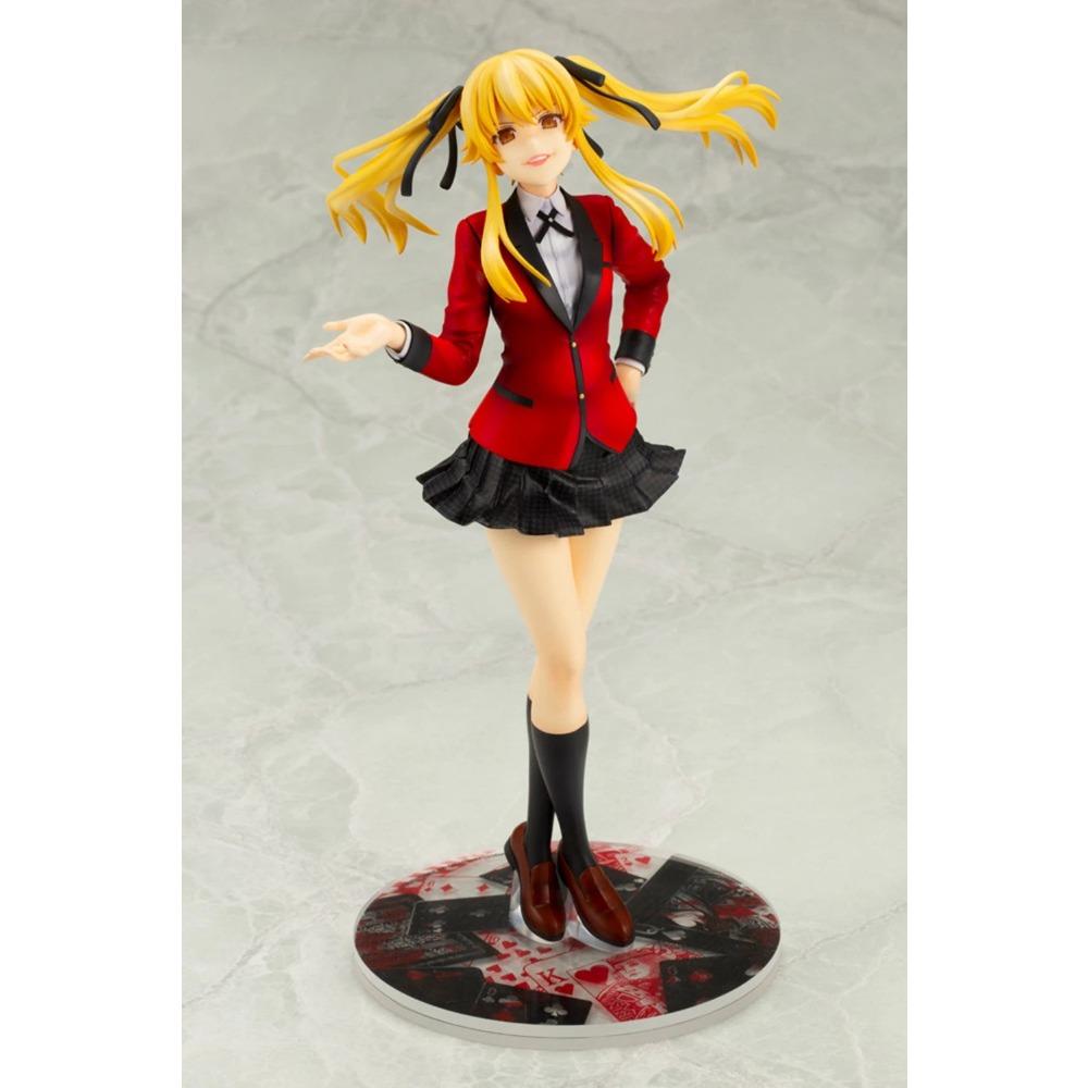 24 см Аниме Kakegurui Twin Меари Саотоме Фигурка Стоячая Модель Игрушка Подарок Коллекция Сменное Лицо ПВХ Фигурка Действия