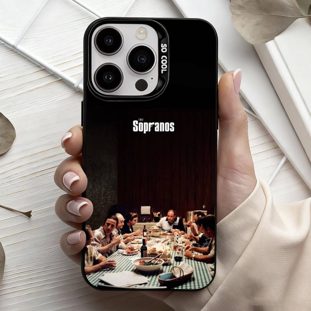 ТВ The S-Sopranos-S Чехол для телефона iPhone17,16,15,14,13,12,11 Plus,Pro Max Черный Конфетный серебристый чехол для телефона