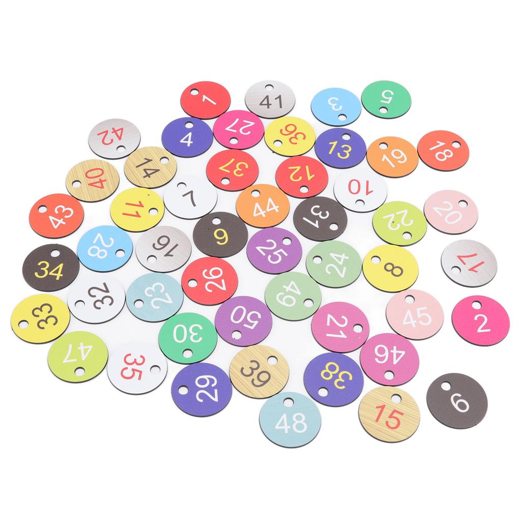 50 шт. круглых пластиковых бирок с номерами для пчеловодства, животноводства, фермерства 1-50