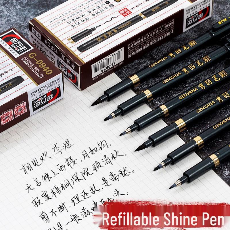 Golden Millennium Calligraphy Pen - Large, Medium, Small Tips for Students and Artists