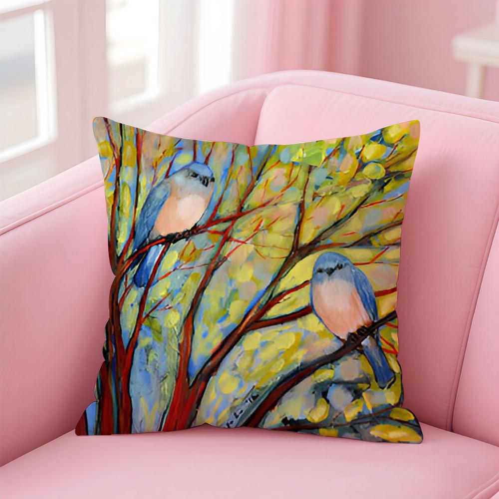 Bold Stunning Anime Abstract Paint Colorful Cushion Cover Linen Pillowcase Cover Soft Decor for Sofa Home Room