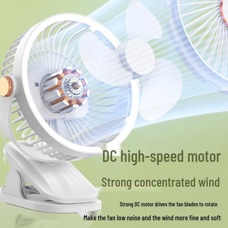 New Rechargeable USB Clip Fan: Wall-Mounted/Desktop for Dorms & Homes