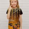 Kids Girls' T Shirt Short Sleeve 3D Print Butterfly Animal Children Tops Streetwear Daily Indoor Outdoor Regular Fit 3-12 Years
