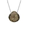 [Q6759] - Silver 'Meghan' Smoky Quartz Silver Necklace (rhodium-plated) - 10 Mm