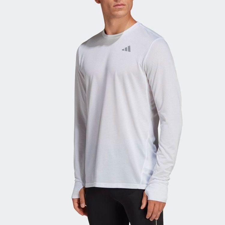 Adidas T Shirts Men's White Crew Neck Moderate Straight Fit HR6599