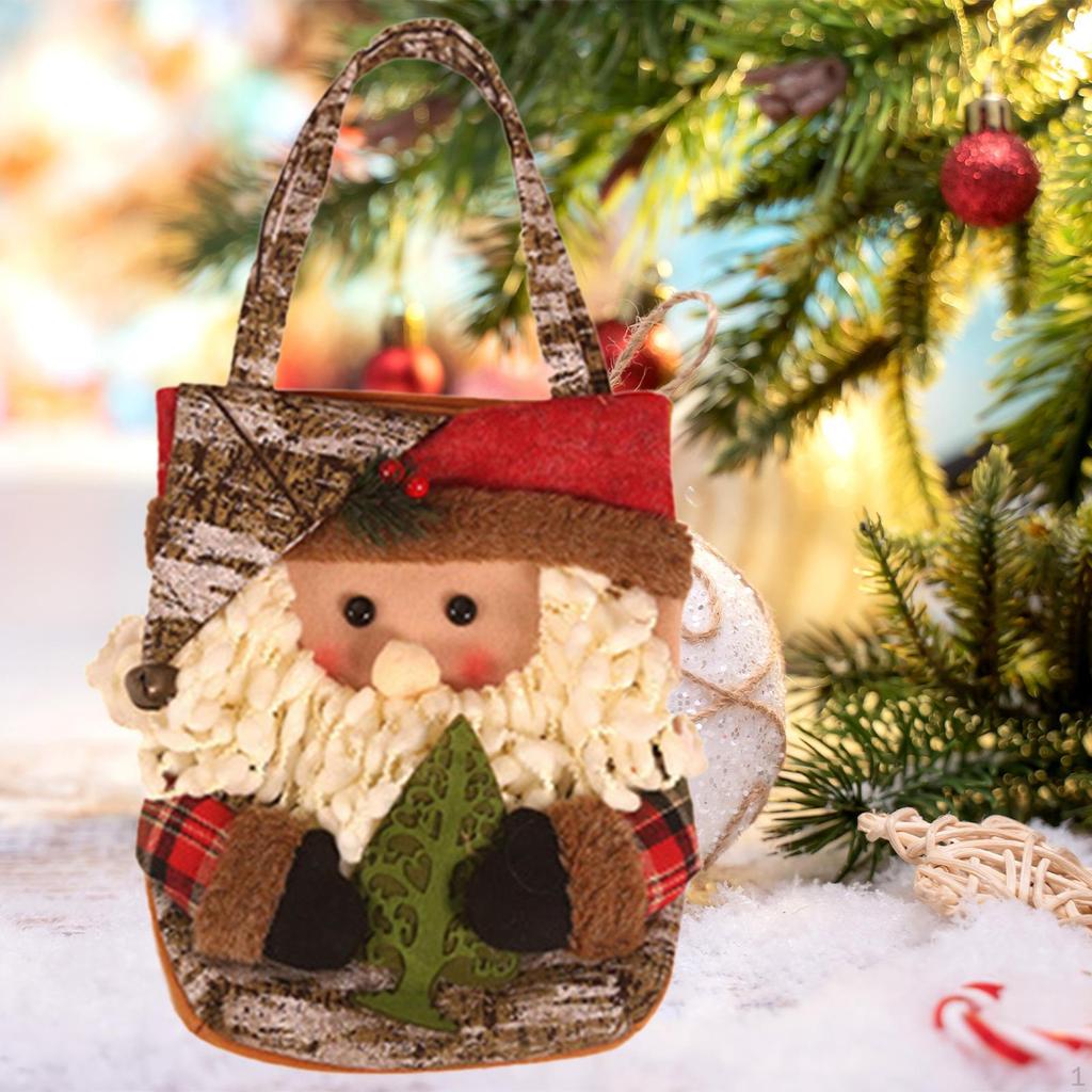 Christmas Gift Bag Candy Decoration Small Bags Reusable Party Supplies Tote