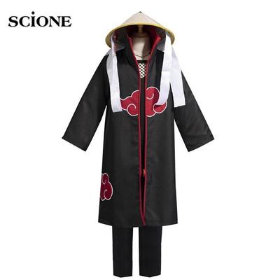 Scione аниме мультфильм Учиха Итачи Косплей Хэллоуин Рождественская вечеринка костюм плащ шляпа полный комплект
