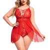 S-4XL сексуальное женское кружевное нижнее белье Babydoll, ночная рубашка, прозрачная одежда для сна, ночная рубашка, мини-платье