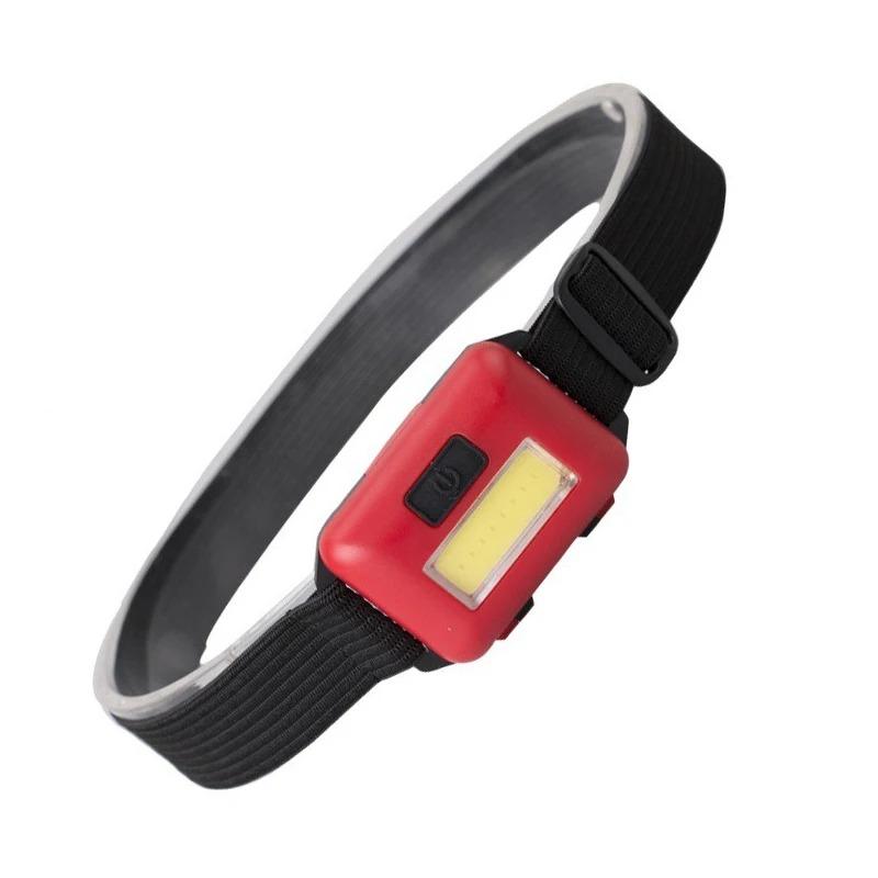 Outdoor COB Mini Headlight 3 Modes LED Night Riding Waterproof Battery Flashlight Headlight Torch Lantern Camping Night Fishing