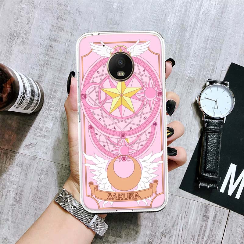 Чехол для телефона Card Captor Sakura Anime для Motorola Moto G9 G8 G7 G6 G5 E6 E5 E4 Plus Play Power One Action Macro Coque Cover Capa