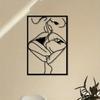 1 PC Mouth To Mouth Minimalist Metal Wall Art - Modern Home Decor for Bedroom, Living Room, or Bathroom.