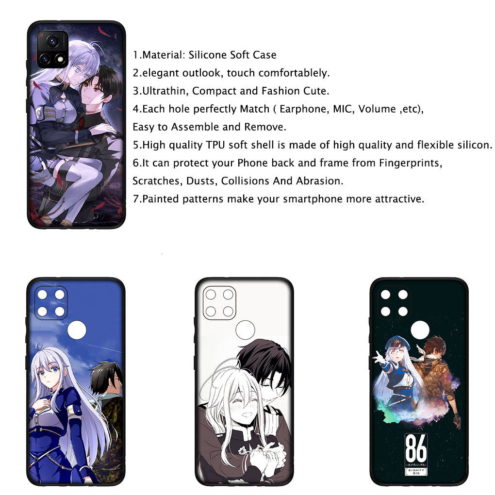 Чехол для iPhone 16 15 Xiaomi Redmi Note 14 13 12 11 Pro Max X 8 9 16e Samsung Galaxy S25 S24 S23 Moto A4 OPPO Huawei 86 Eighty Six мультяшный чехол для телефона