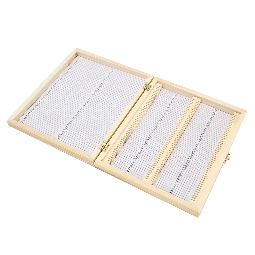 Новый деревянный микроскоп на 100 слотов, стеклянные предметные стекла, коробка, держатель для хранения образцов, дерево