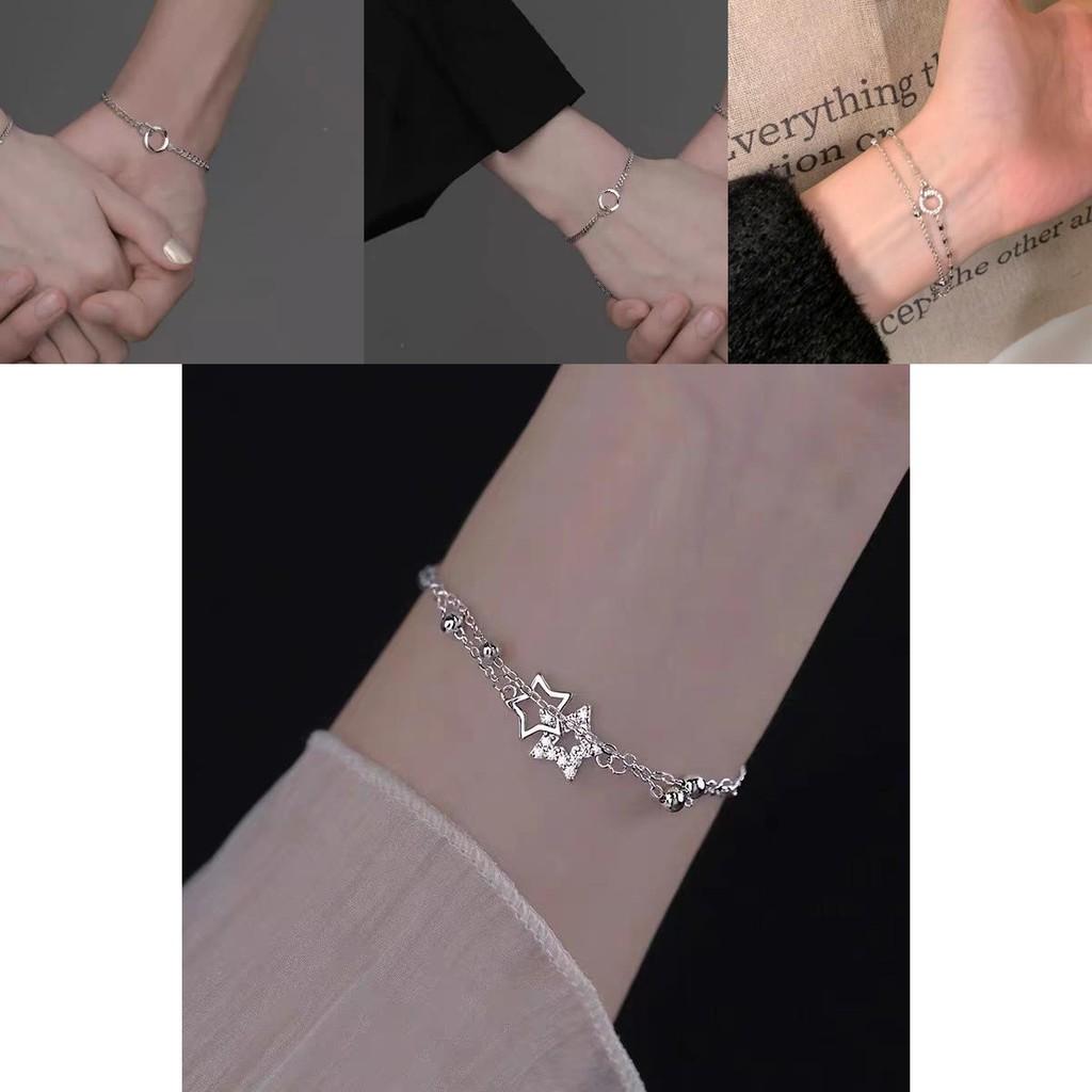 Chic Adjustable Double-layer Geometric Bracelet For Women 2023 Light Luxury