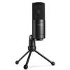 FIFINE XLR Condenser Microphone, Unidirectional, with Microphone Stand, for Gaming, Voice Chat, Streaming, Recording, Telework, Working from Home, Nar