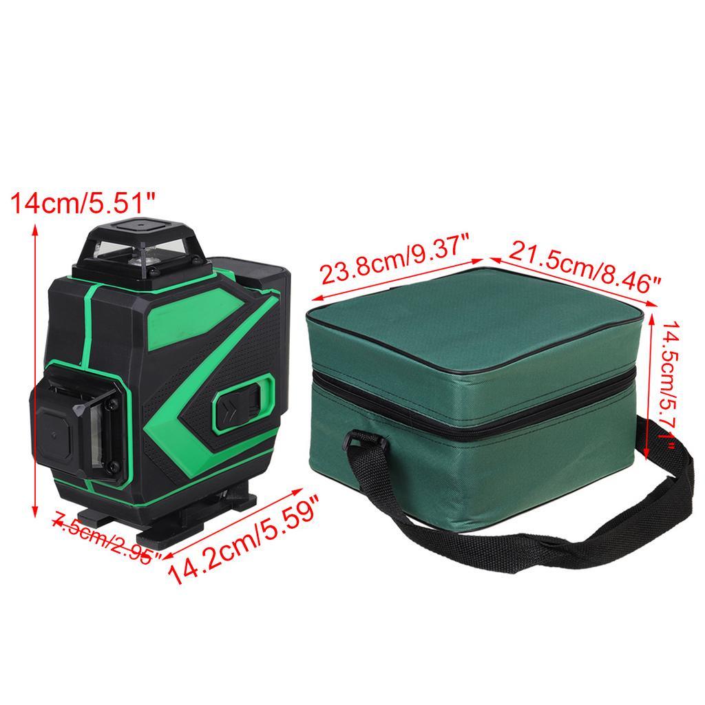 Лазерный уровень 12/16 линий 4D зеленый свет самовыравнивающийся 360 горизонтальный и вертикальный подвесной настенный для пола стены мощный лазерный уровень 6000 мАч