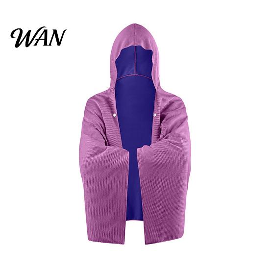 Cooling Fabric Cloak Towel Cloak, Hooded Cool Cape, Beach Cape Instant for Men Women Summer Yoga Camping