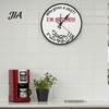 Retirement Gifts for Nurses And Teachers Humorous Wall Clock, Who Gives A Shit I'm Retired, Silent Non Ticking Round Wooden Clock Living Room