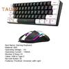 Проводная механическая игровая клавиатура с RGB-подсветкой, универсальная 61 клавиша, мини-проводная офисная клавиатура с мышкой