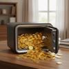 Password Lock Mini Safe Box Coin Bill Slot Cash Can Funny Mini ATM  Children Savings