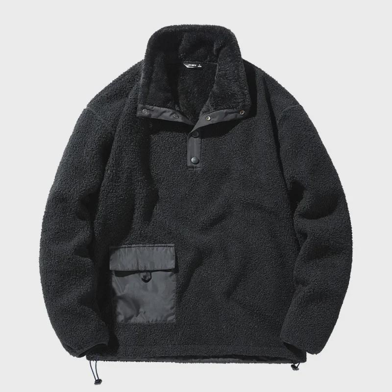 Мужская зимняя куртка-пуловер из флиса Teddy 76J61