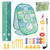 Golf Game Mat Set Throwing Hitting Kit Portable Golf Practice Set 3 In 1 for Children Outdoor Indoor Golf Practice Golf