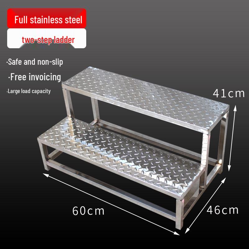 Stainless Steel Multi-Height Step Stool for Home, Factory, and Hospital Use