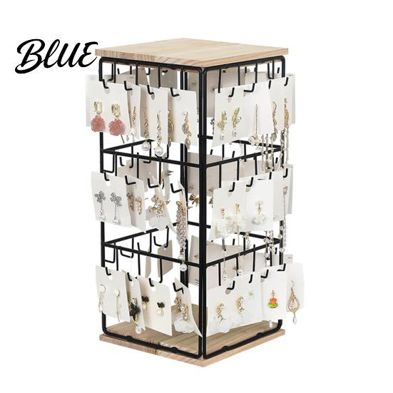 Multi-layer Jewelry Display Rack Earring Stand with 48 Hooks Holder