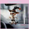 Skeleton 2d Acrylic Skateboard Design Halloween Car Pendant For Decoration