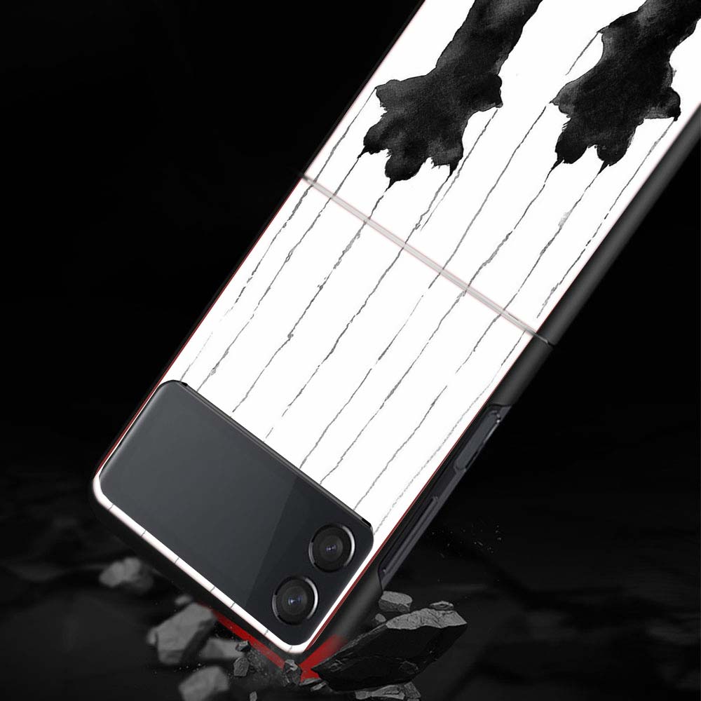Забавная лапка кошки Милая накладка для телефона Samsung Galaxy Z Flip 7 6 5 4 3 5G Чехол ZFlip7 ZFlip6 ZFlip4 ZFlip5 ZFlip3 Coque Fu