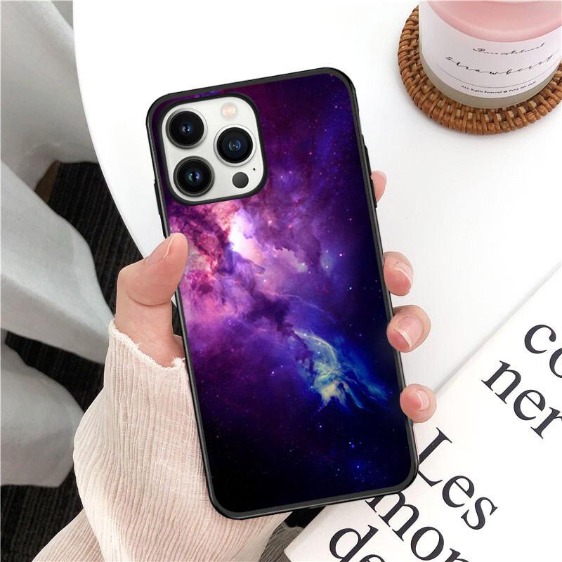 Blue Purple Pink Space Night Sky Phone Case For Iphone 14 13 12 11 Pro Max Case For Iphone 14 13 Pro XS MAX X XR Case
